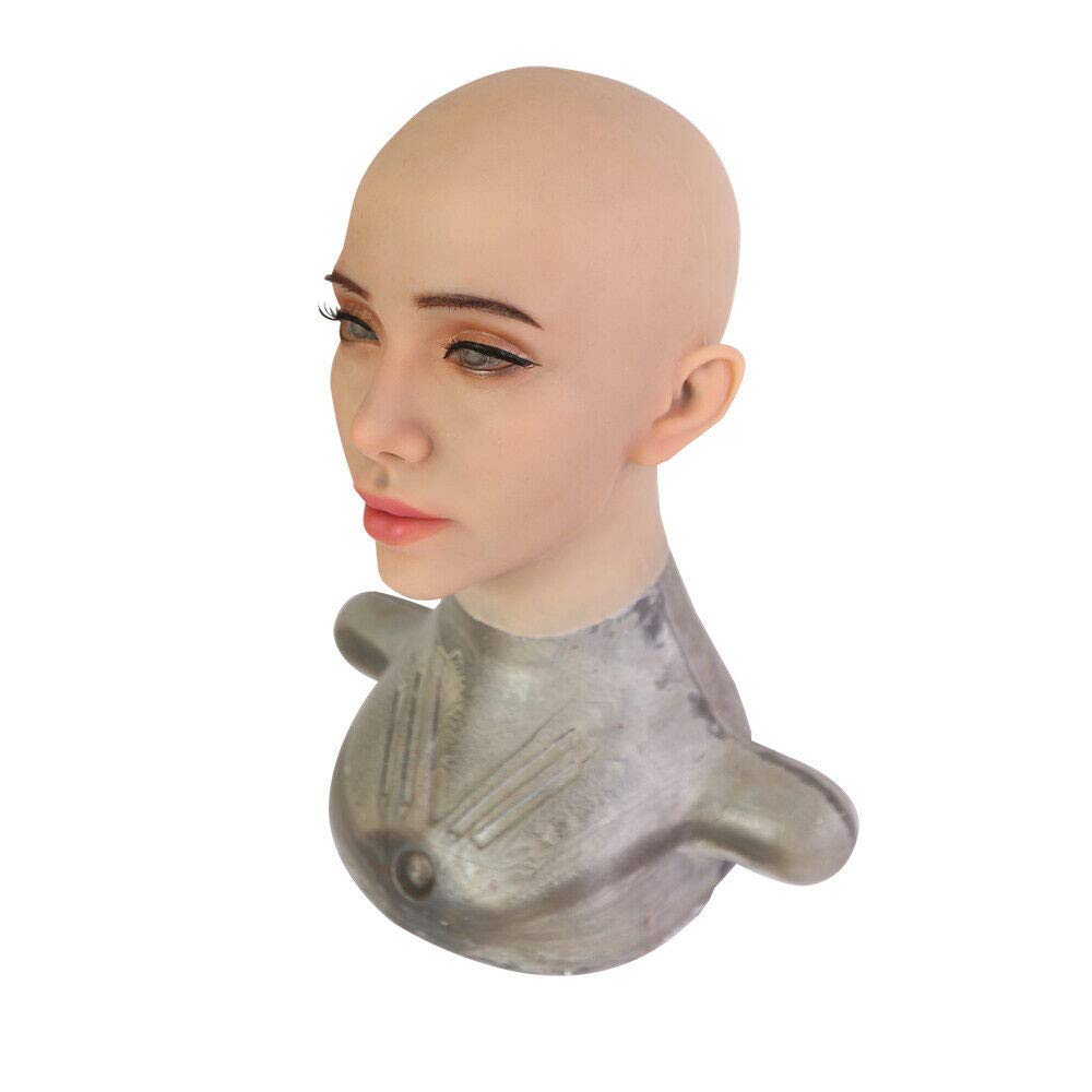 Realistic Silicone Female Face Mask for Crossdressers & Transgender - Perfect for Cosplay, Halloween Costumes & Gender Transformation