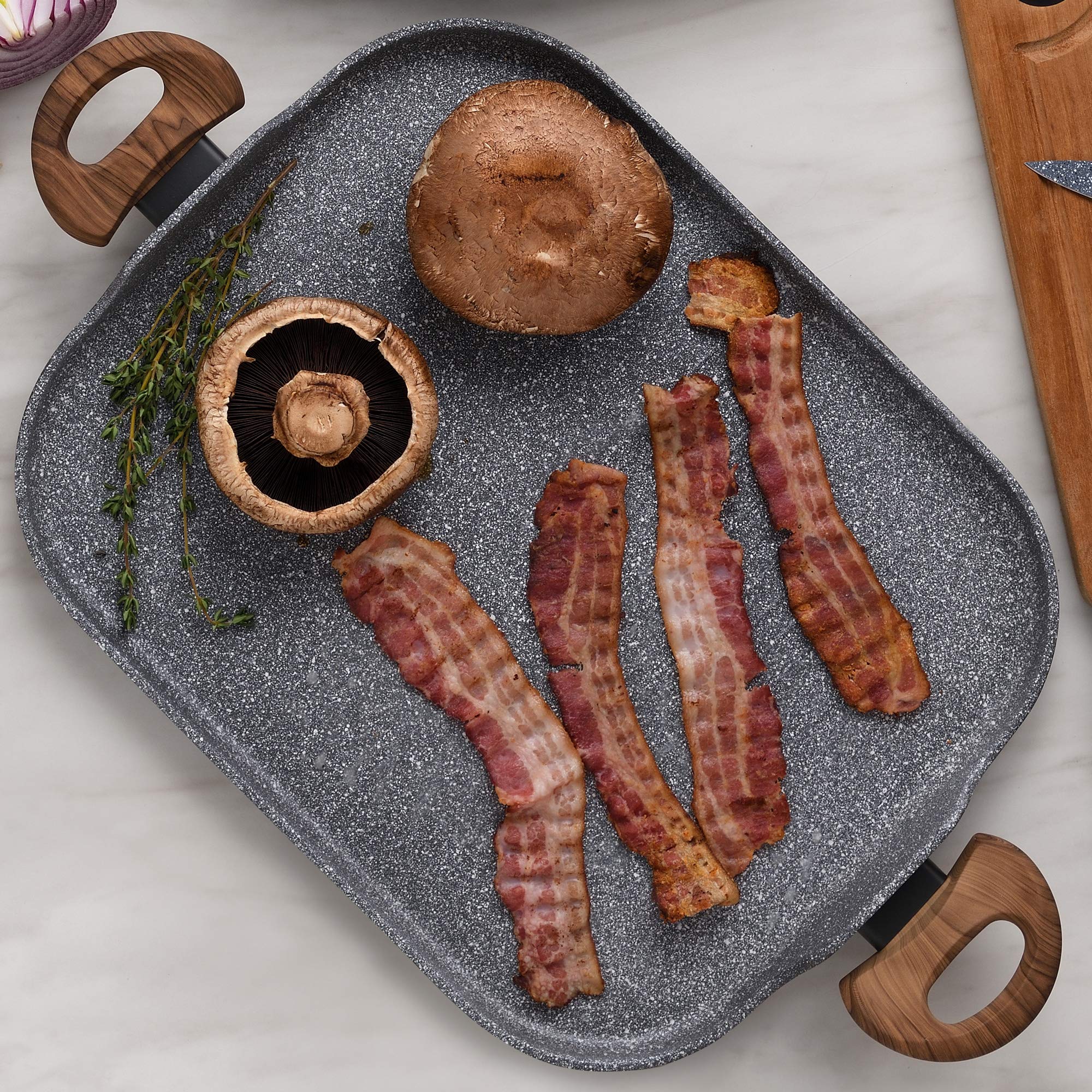 7-Piece Nonstick Cookware Set with Griddle, Rotisserie, Kitchen Knives & Utensils - Perfect for Home Cooking, Baking & Meal Prep - SAN IGNACIO Daimiel