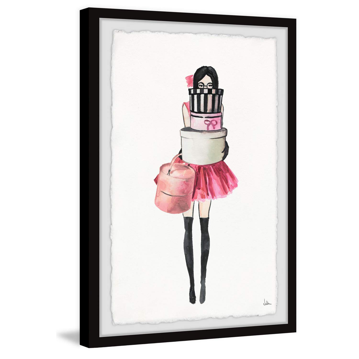 Handmade 'The Girl I Am' Framed Print 16x24 - Marmont Hill Wall Art for Living Room, Bedroom & Office Decor