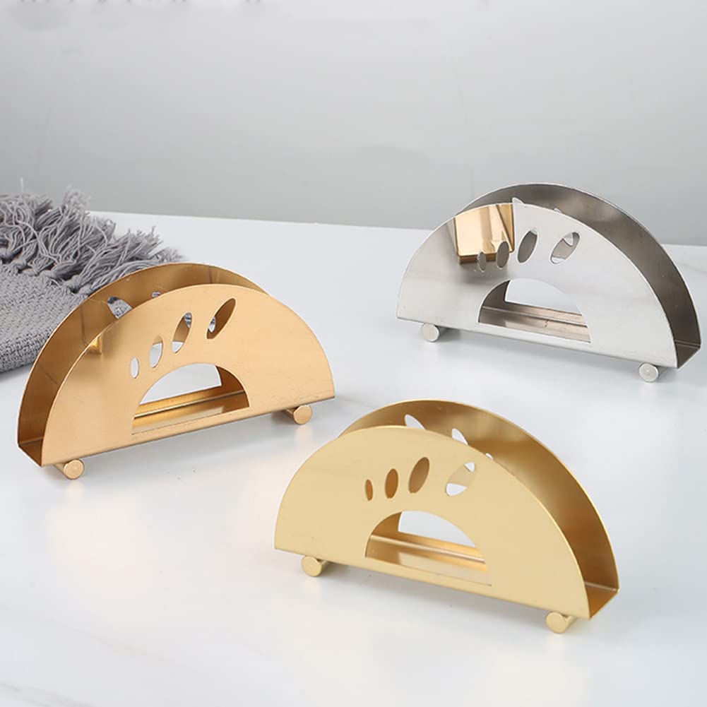 Stainless Steel Napkin Holder - Modern Upright Paper Napkin Dispenser Stand for Kitchen & Dining Table - Durable Serviette Holder for Restaurants, Parties & Home Use