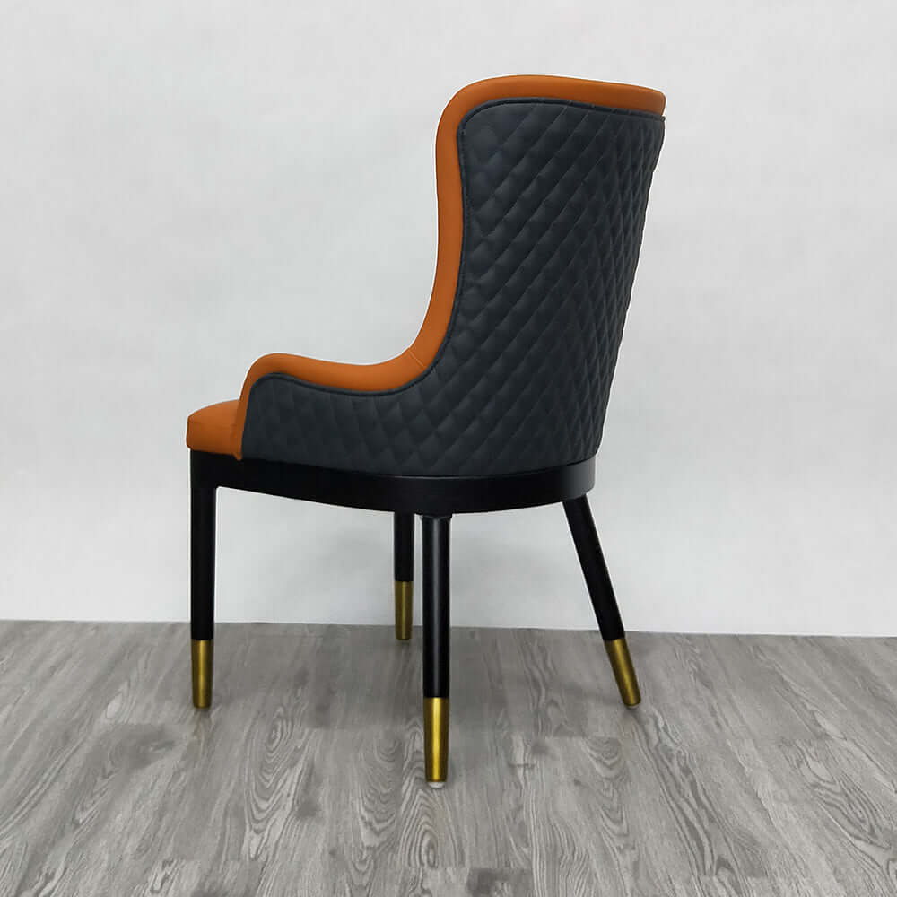Modern Faux Leather Gray Dining Chairs with Metal Legs - Set of 2 - Perfect for Kitchen, Dining Room & Home Office - Comfortable & Stylish Seating Solution
