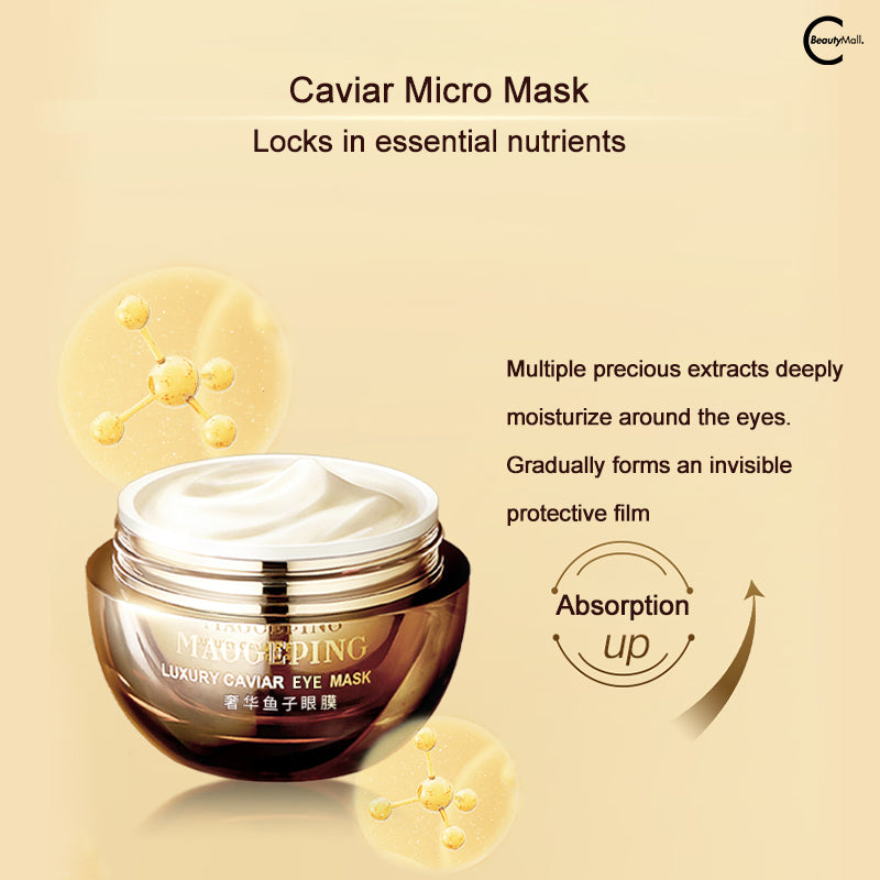 MAOGEPON Luxury Caviar Eye Mask for Dark Circles & Wrinkles - Anti-Aging Eye Treatment for Puffy Eyes & Fine Lines - Perfect for Night Care & Spa Day