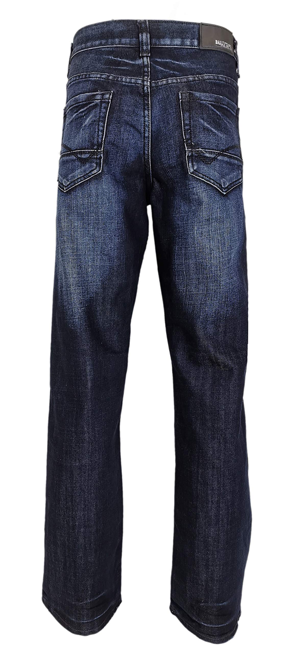 Bailey's Point Men's Fashion Bootcut & Straight Jeans - Regular Fit Silver Western Denim Pants for Casual Wear & Cowboy Style Outfits