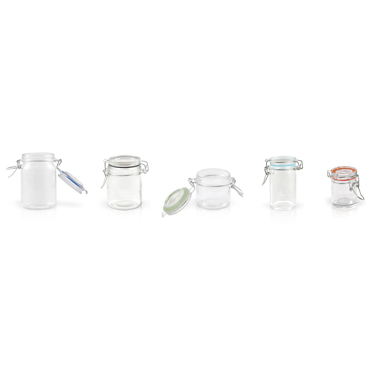 PacknWood 24-Pack 5oz Glass Jars with Airtight Lids - Mini Mason Jars for Spices, Honey, Jam, DIY Crafts - 2.6