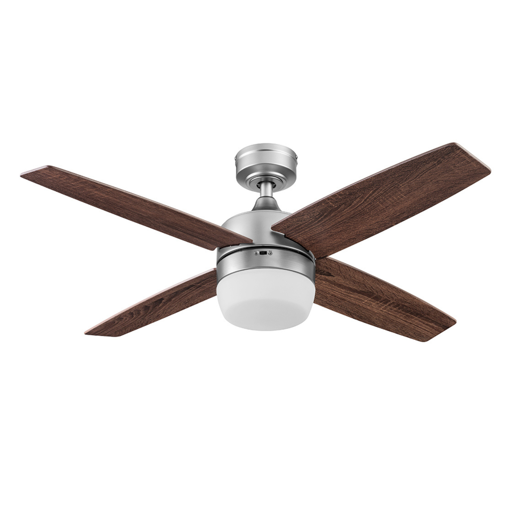 44 Inch Brushed Nickel Ceiling Fan with Remote Control - Modern Cooling for Living Room, Bedroom & Office
