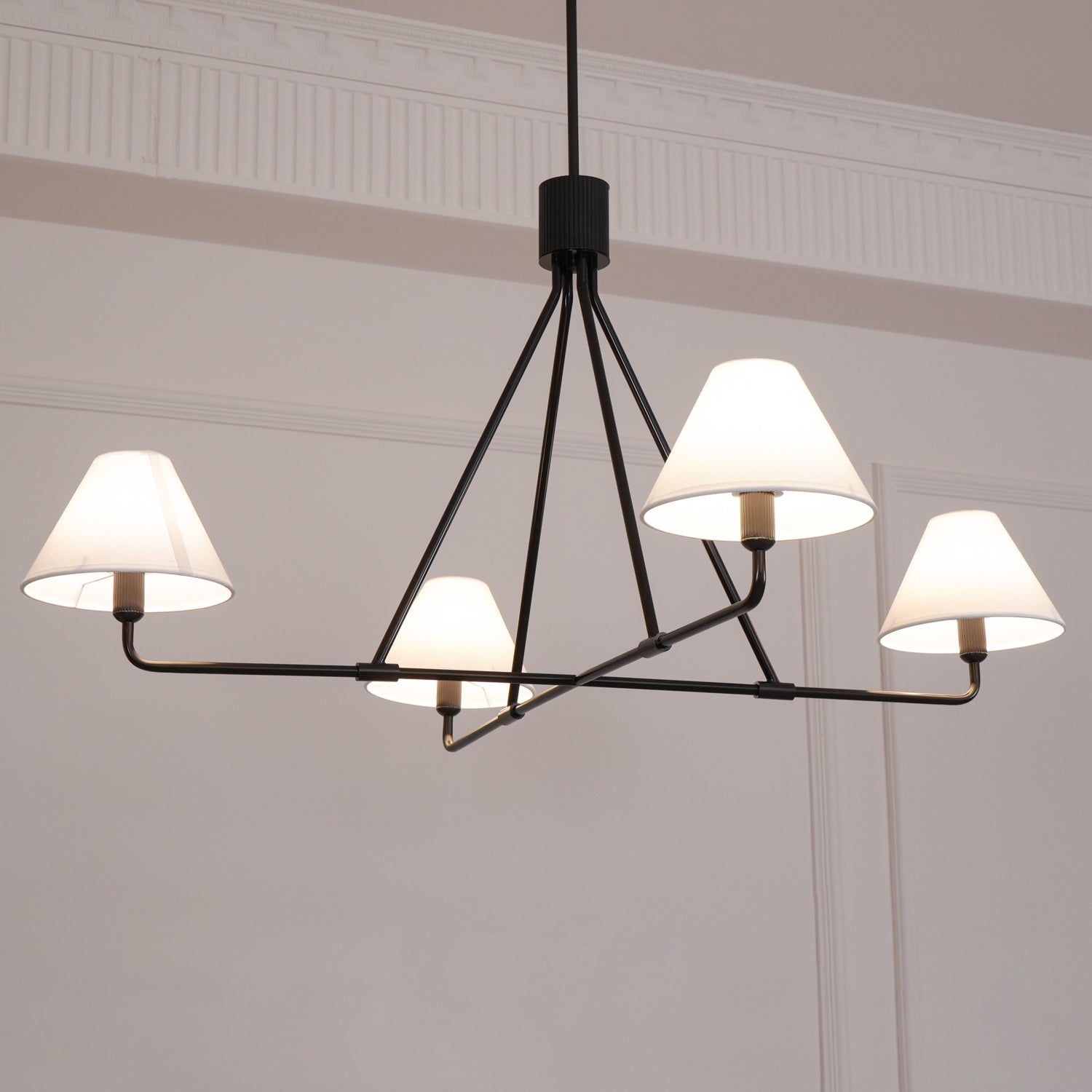 Modern Axis Chandelier - Elegant Crystal Ceiling Light Fixture for Dining Room, Living Room & Bedroom | Perfect for Home Decor & Interior Design