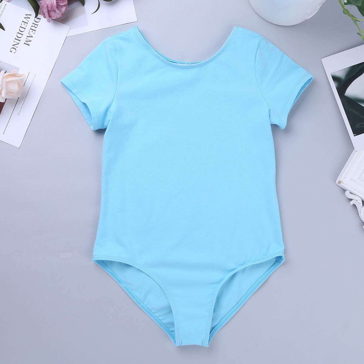 Girls Ballet Leotard with Chiffon Skirt - Short Sleeve Dance Gymnastics Outfit for Toddlers & Kids - Perfect for Ballet Class, Recitals, and Dance Performances