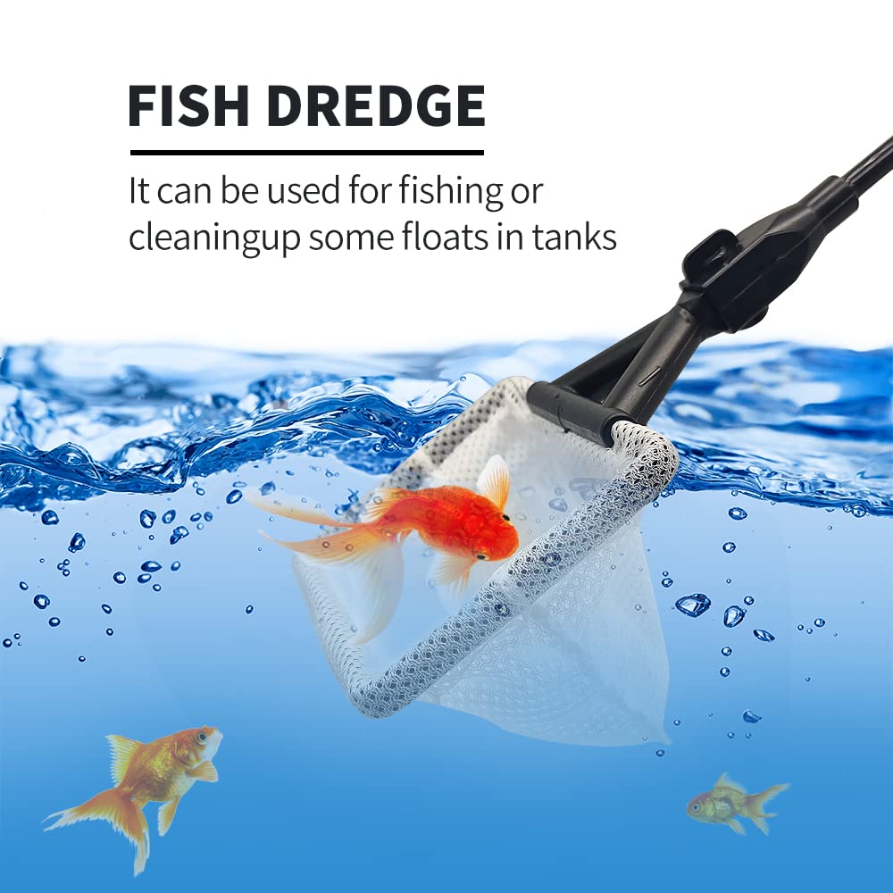 6-in-1 Aquarium Cleaner Kit with Telescopic Handle - for Saltwater & Freshwater Fish Tanks
