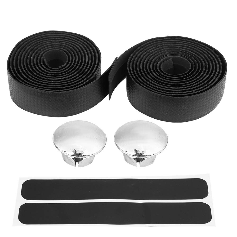 Premium Carbon Fiber Bike Handlebar Tape - 1 Pair Non-Slip Road Bike Handlebar Wraps for Enhanced Grip & Comfort | Ideal for Road Cycling, Commuting & Long-Distance Rides