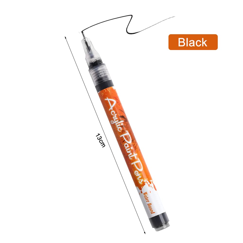 Professional Nail Art Drawing Pen - Waterproof Nail Graffiti & Painting Marker for DIY Nail Designs | Perfect for Home Manicures, Salon Use & Creative Nail Art Projects - Black