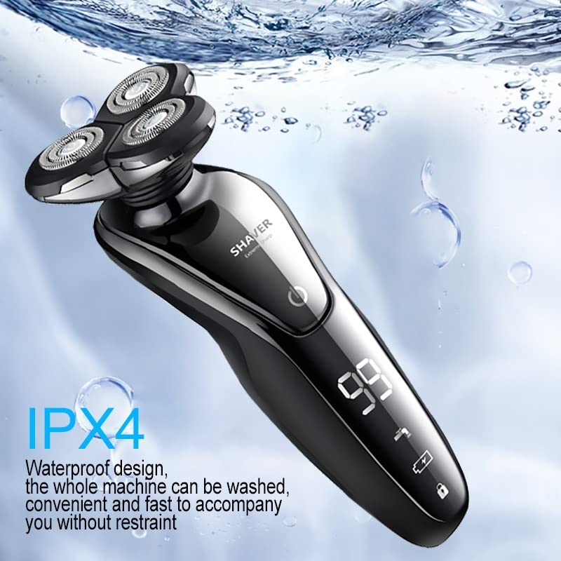 4D Electric Head Shaver for Bald Men - 4-in-1 USB Rechargeable Beard Trimmer & Hair Clipper | Professional Grooming Kit for Smooth Shaving at Home, Travel & Gym