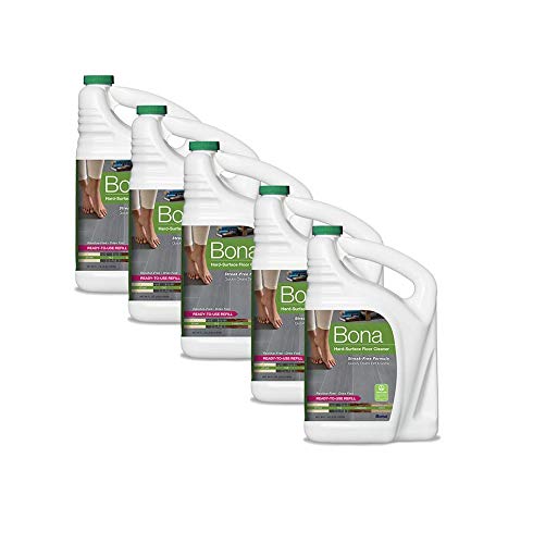 Bona Stone Tile & Laminate Floor Cleaner Refill 128oz (5 Pack) - Safe for Hardwood, Vinyl & Ceramic Floors - Ideal for Home, Office & Commercial Use