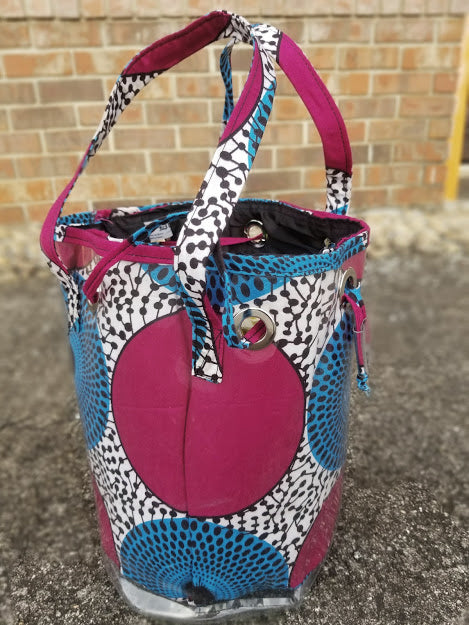 African Print Shoulder Bag - Clear PVC Tote for Women - Fashionable & Durable Handbag for Shopping, Beach, Travel & Daily Use