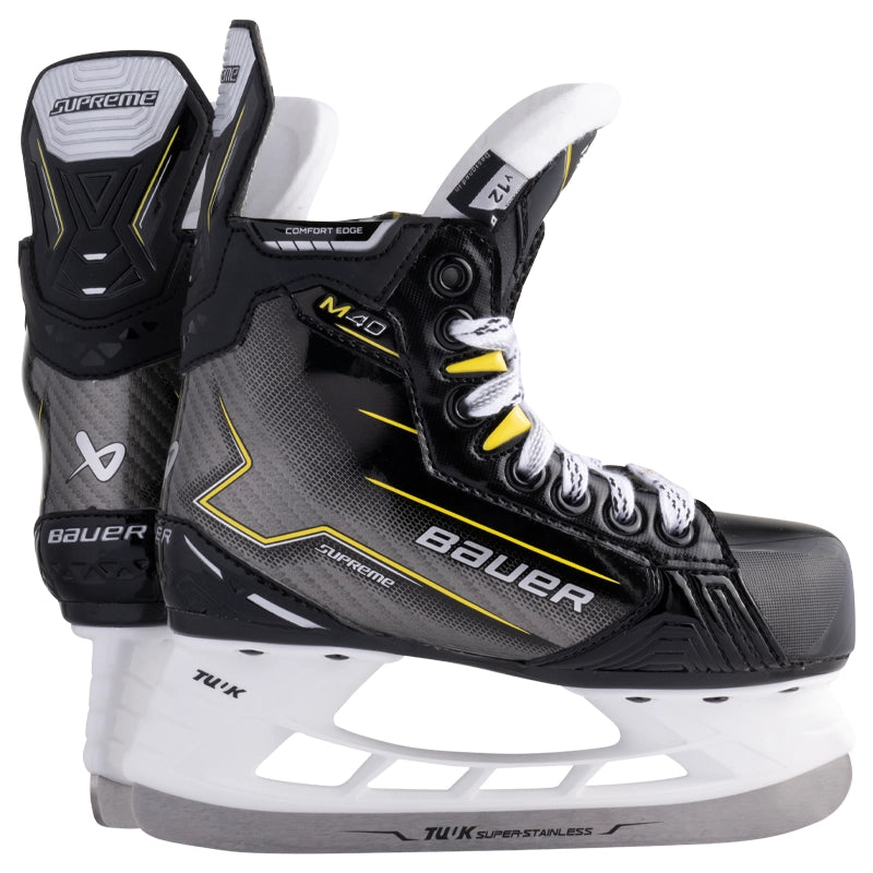 Bauer Supreme M40 Youth Ice Hockey Skates - Lightweight & Durable for Competitive Play - Perfect for Kids & Teens on Ice
