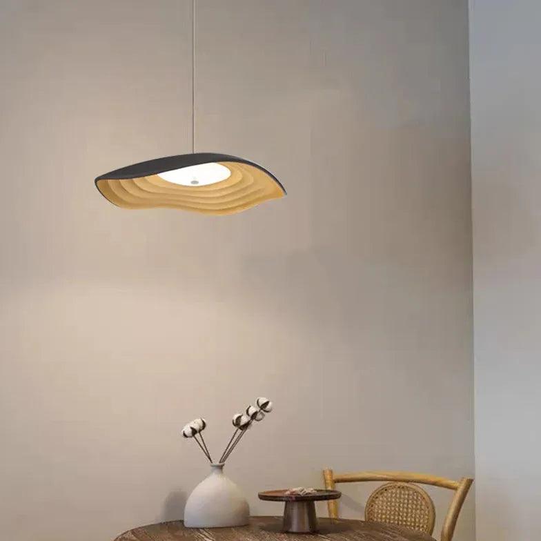 Modern Wavy Resin Pendant Light - Stylish Dining Room Ceiling Lamp for Kitchen Island, Breakfast Nook & Contemporary Home Decor