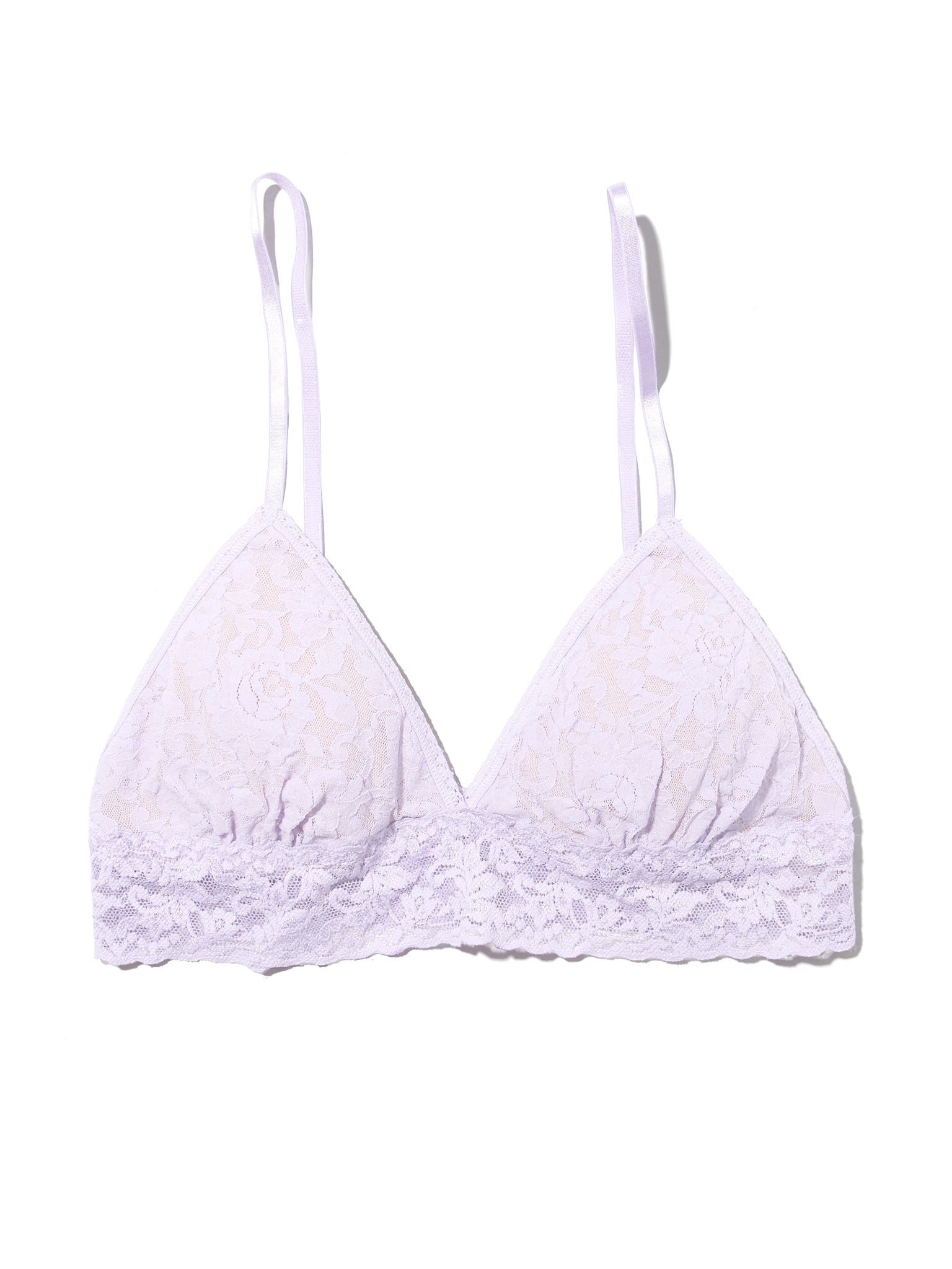 Signature Lace® Padded Triangle Bralette - Comfortable Wireless Bra for Women, Soft Stretchy Fabric, Light Support - Perfect for Yoga, Lounge & Everyday Wear