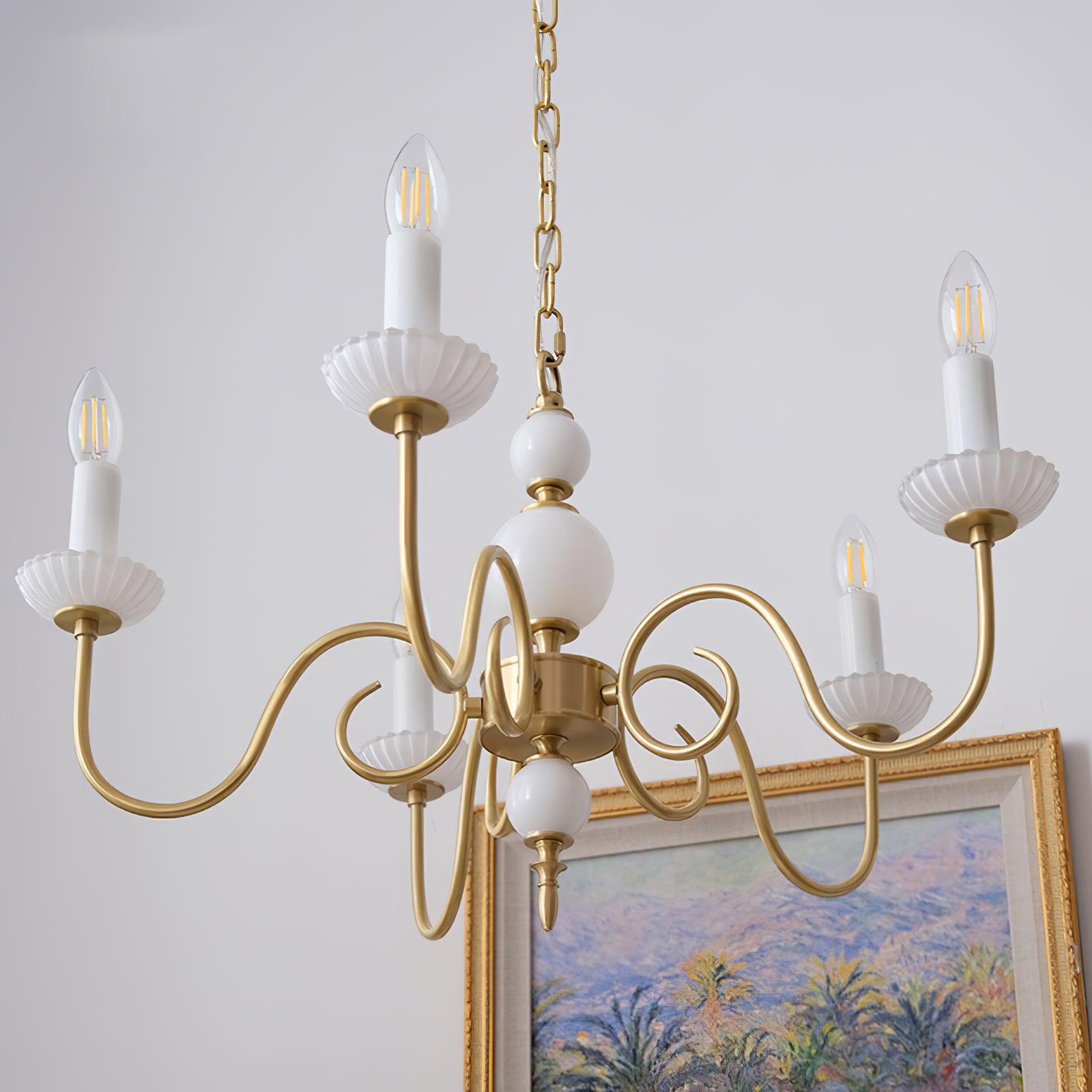 Carlita Chandelier - Elegant Crystal Ceiling Light Fixture for Dining Room, Living Room & Bedroom | Perfect for Home Decor & Wedding Venue Lighting