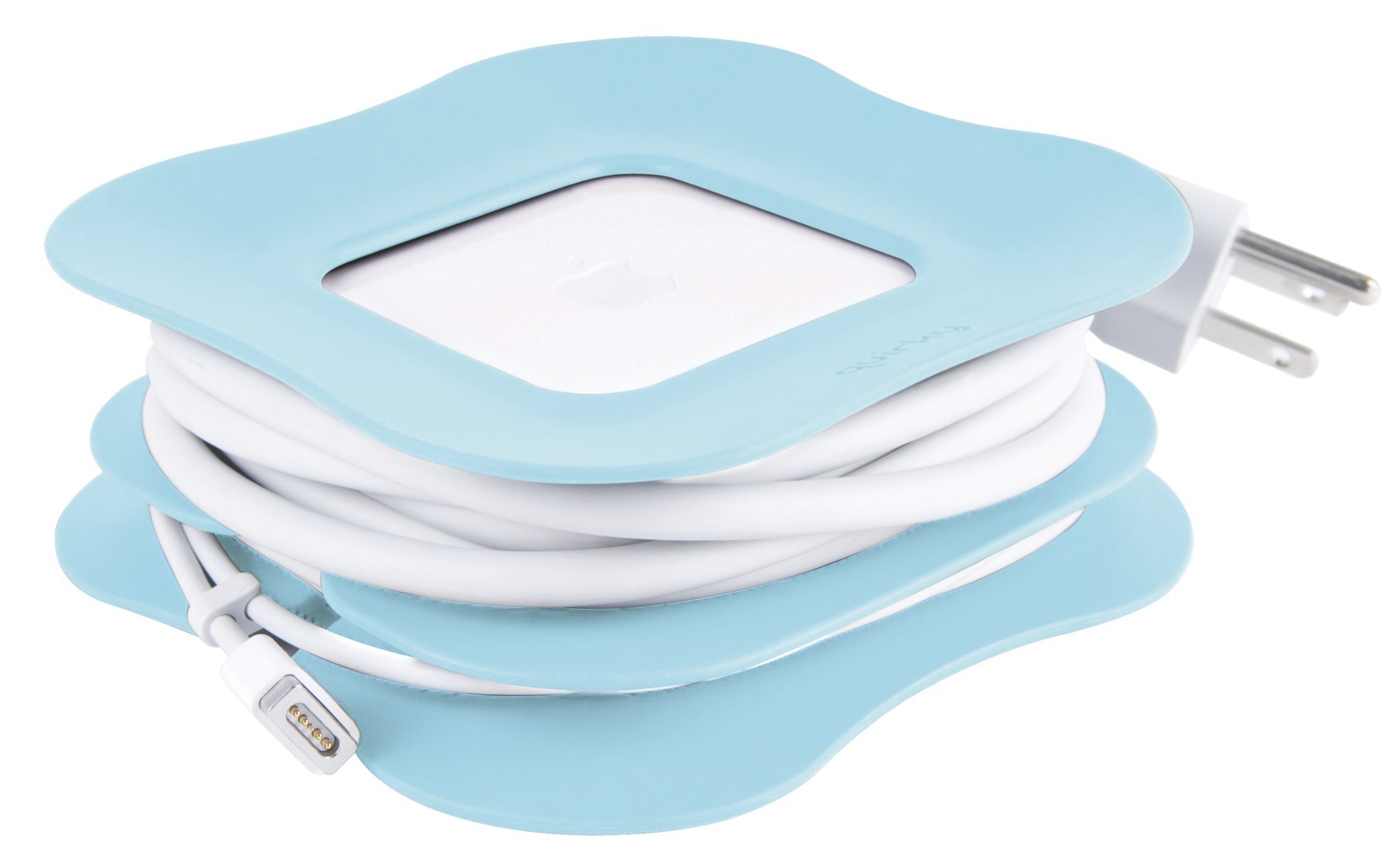 Quirky PowerCurl 45W Magnetic Cord Wrap for Apple MagSafe Charger - Compatible with MacBook Air (Blue) | Perfect for Home, Office & Travel Organization