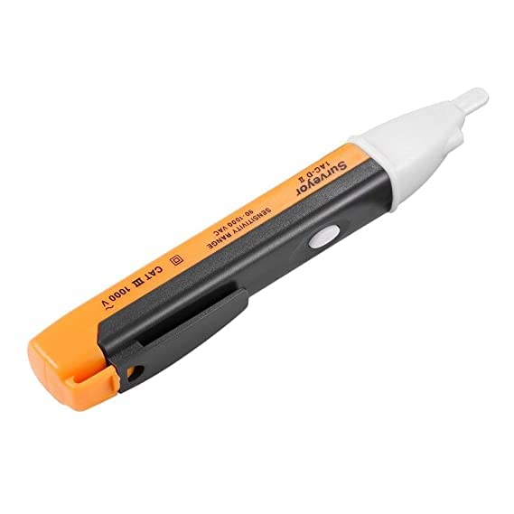 Non-Contact Voltage Tester Pen 90-1000V AC - Electrical Power Detector with LED Light & Audible Alert - Cable Circuit Tester for Home, Electrician, and DIY Electrical Safety Checks