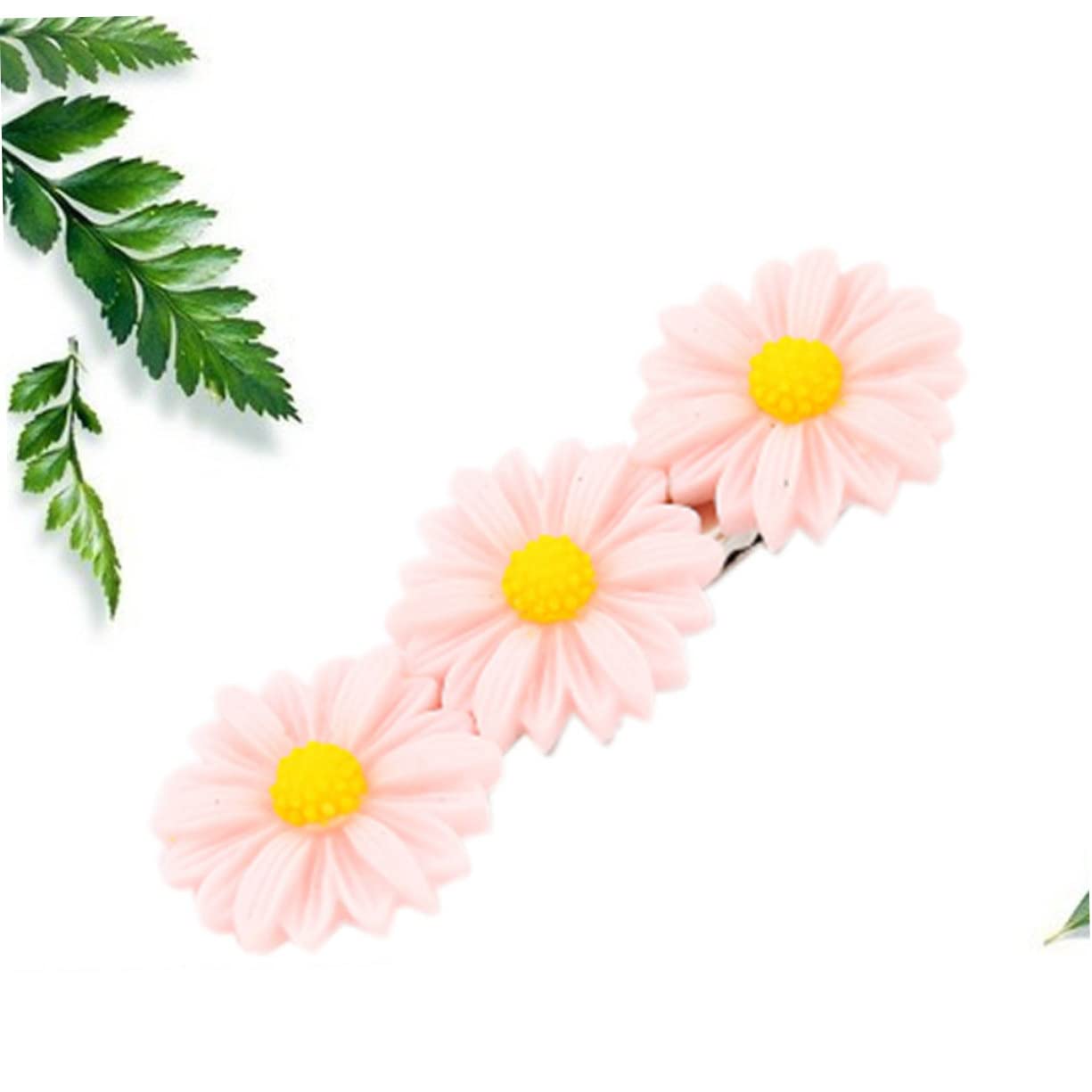 Beaupretty 3 Sets Daisy Flower Hair Clips for Women & Girls - Pink Acrylic Barrettes (10pcs x 3) - Perfect for Parties, Weddings & Everyday Fashion Accessories