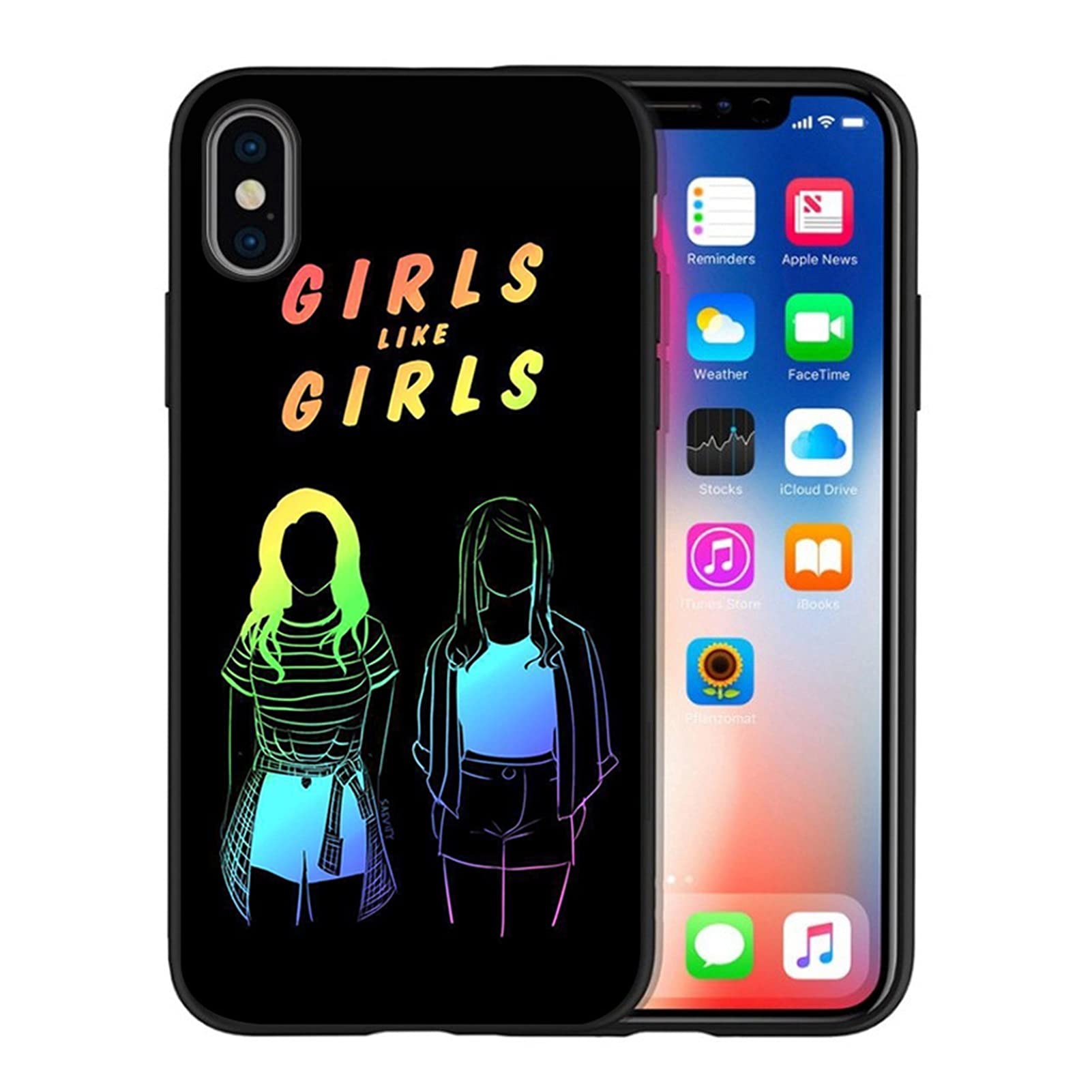 LGBTQ+ Rainbow Pride Black TPU Silicone Soft Phone Case for iPhone 11 12 Pro X XR XS MAX 5 6 7 8 Plus SE - Durable Protective Cover with Vibrant Colors | Perfect for Pride Events, LGBTQ+ Support & Everyday Use