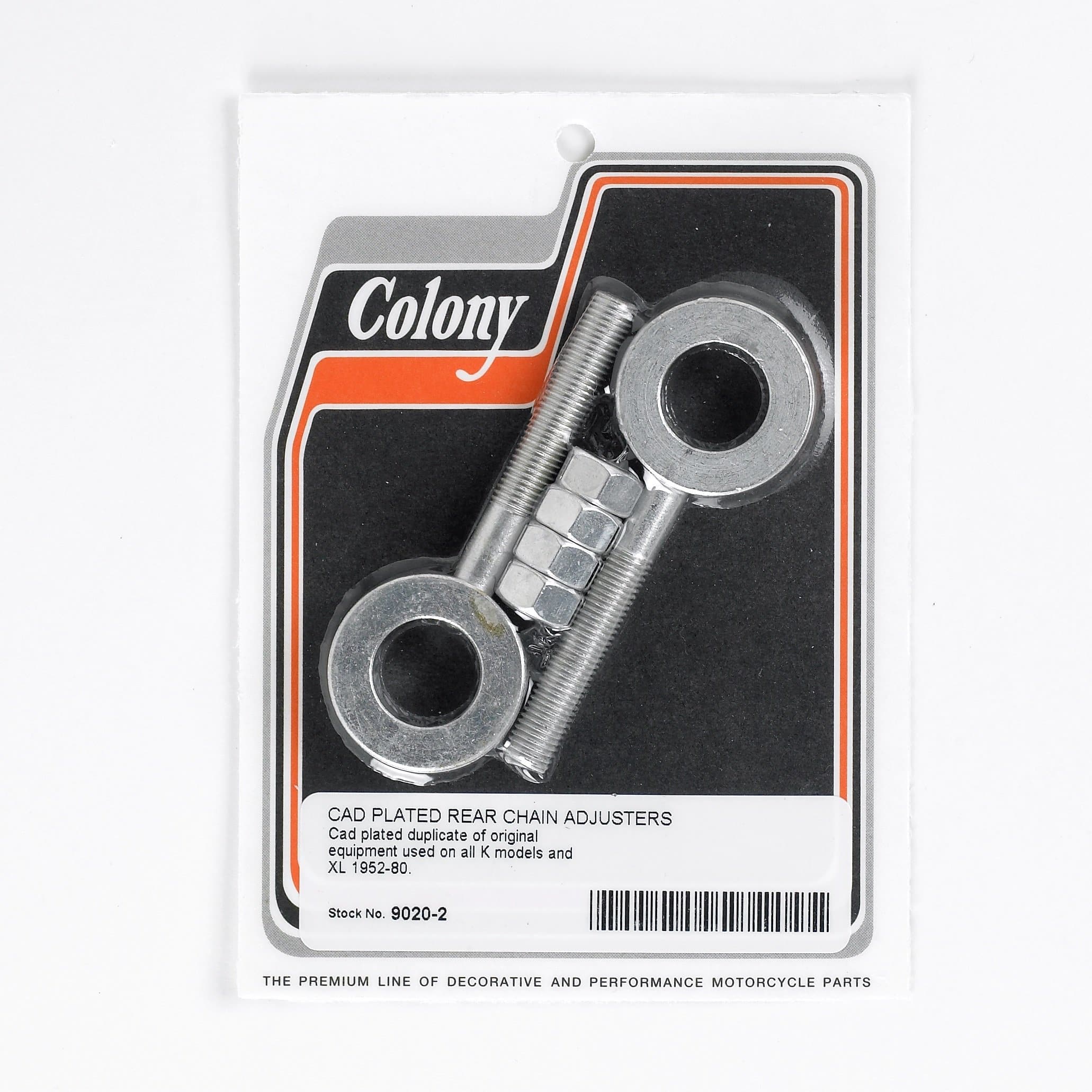 1952-1978 Harley Davidson Sportster 9020 2 Rear Chain Adjuster - CAD Plated for Improved Motorcycle Performance & Durability - Perfect for Custom Bike Builds & Restoration Projects
