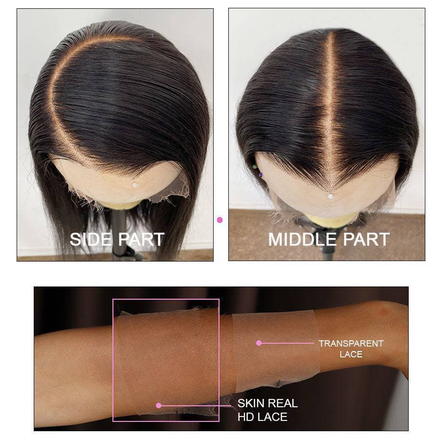 WOWANGEL 13x6 HD Lace Front Wig - 4C Textured Edges Kinky Curly Human Hair - Skinlike Natural Look for African American Women | Perfect for Daily Wear, Cosplay & Special Occasions