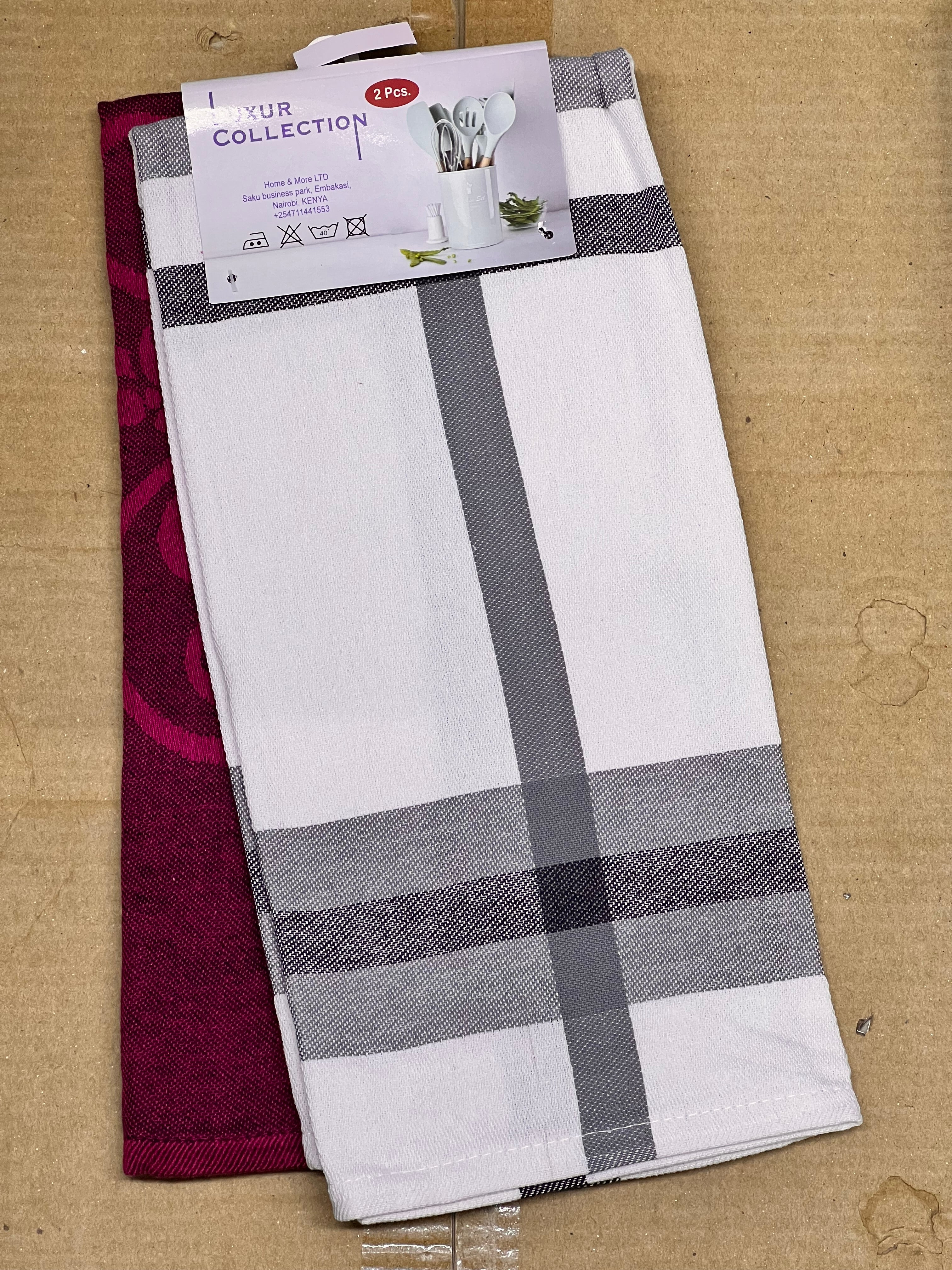 Premium Absorbent Kitchen Towels Set of 2 - Soft & Durable for Cooking, Cleaning & Dish Drying - Perfect for Home, Restaurant & Commercial Use