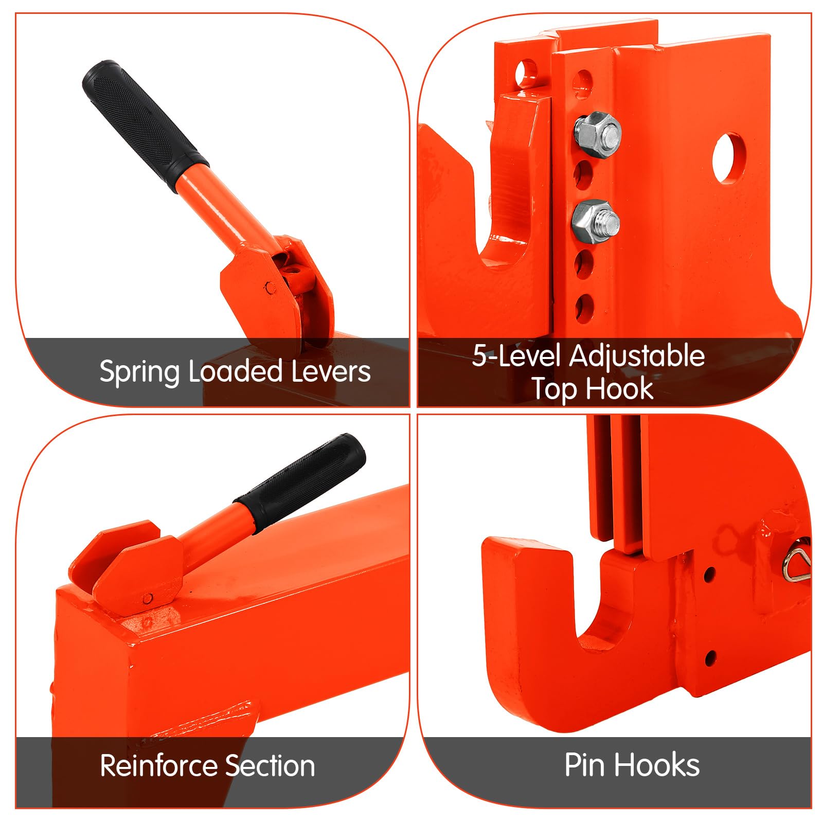GARVEE 3 Point Quick Attach Hitch for Tractor - 2 Inch Receiver with 5 Adjustable Bolts - Heavy Duty Towing & Farm Equipment Attachment