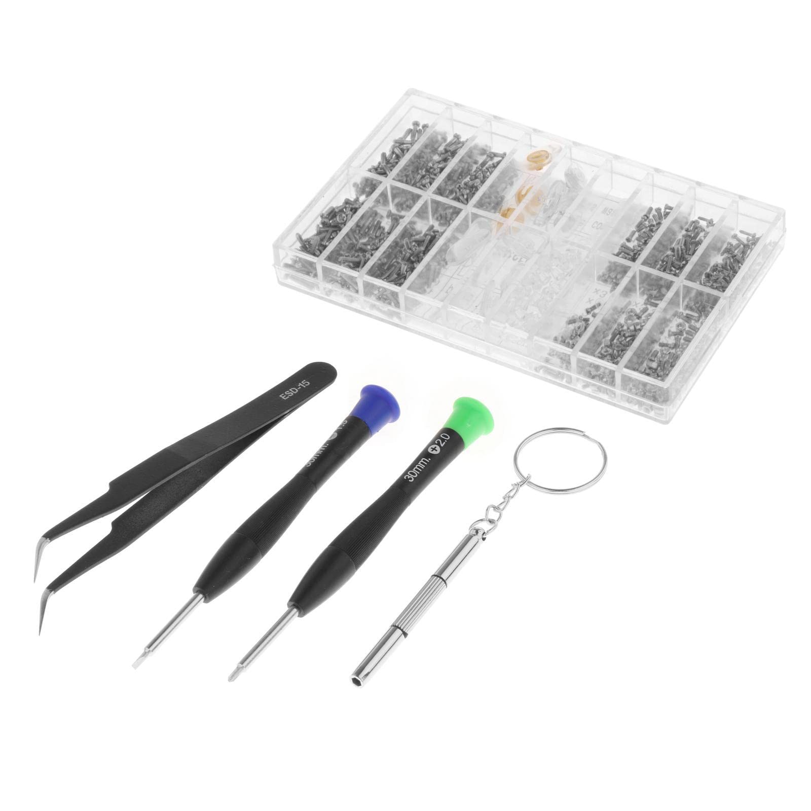 Sharplace Glasses Repair Kit - Nose Pads, Stainless Steel Screws & Precision Screwdriver Set for Eyeglass Frame Adjustments - Perfect for Home, Office, Travel and Emergency Eyewear Repairs