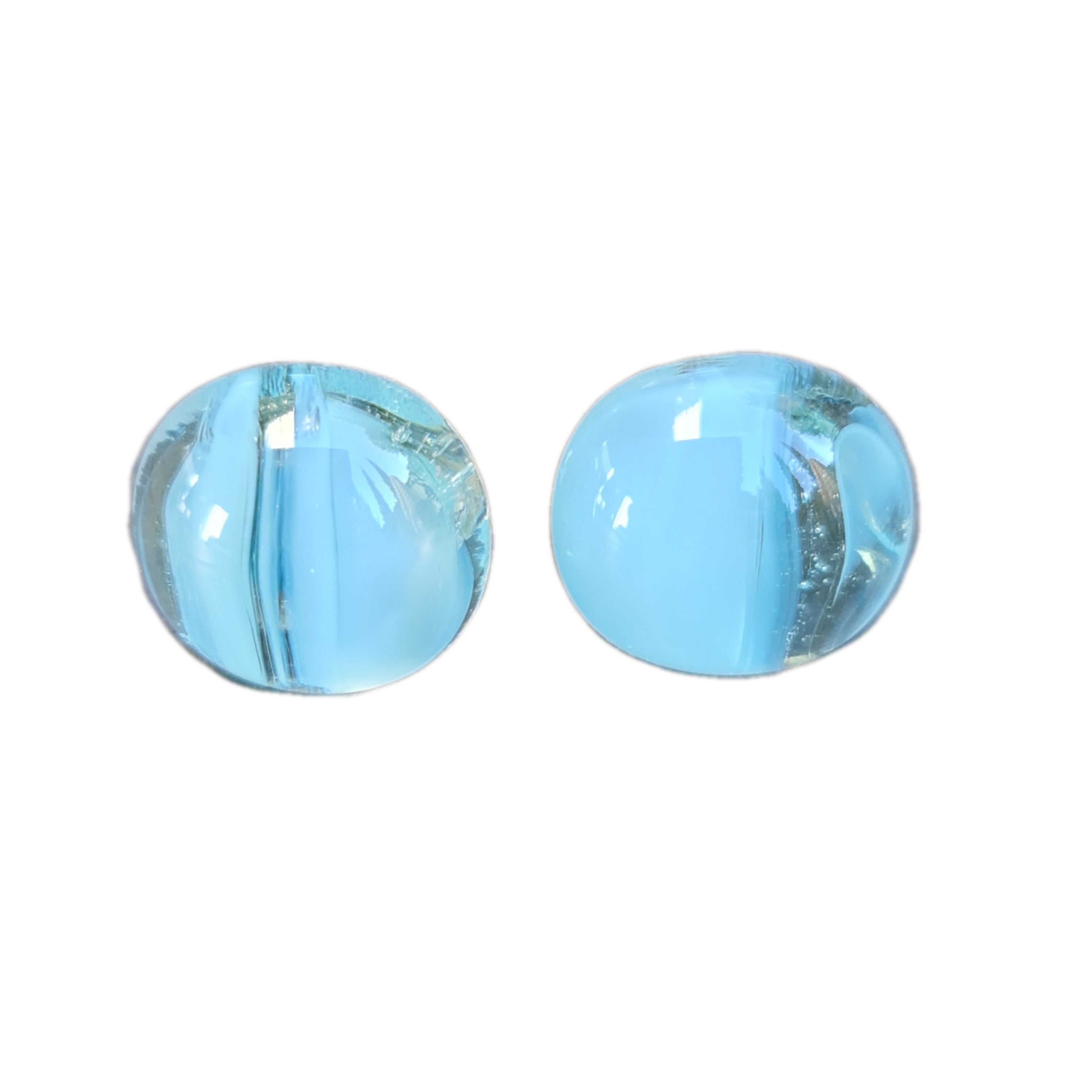 Handmade Blue Glass Stud Earrings for Women – Elegant Boho Jewelry for Everyday Wear & Special Occasions
