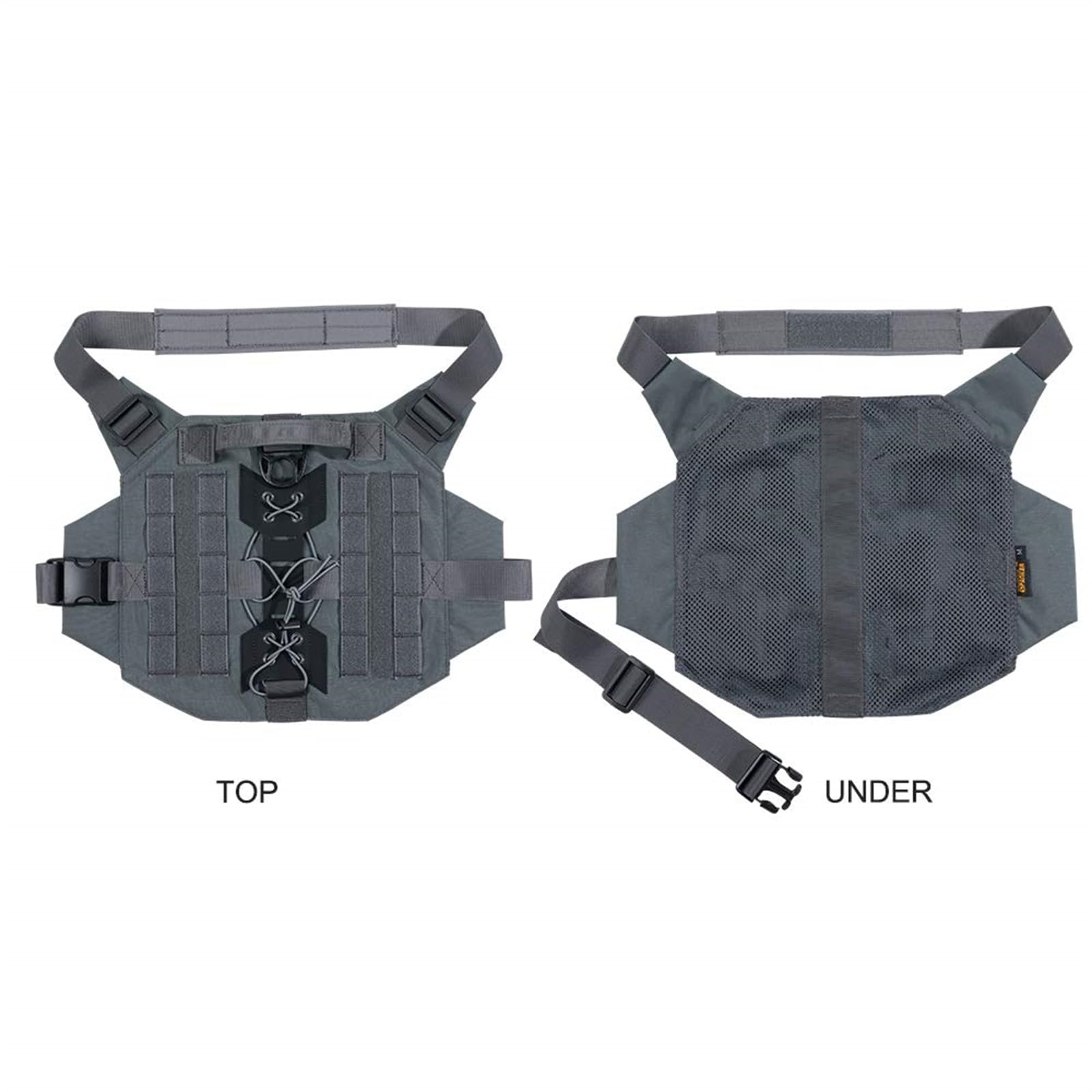 Tactical Military Dog Harness - Adjustable No-Pull Training Vest with Handle for Hunting & Outdoor Activities (Grey, Medium) | Durable Pet Gear for Hiking, Running & Police K9 Work
