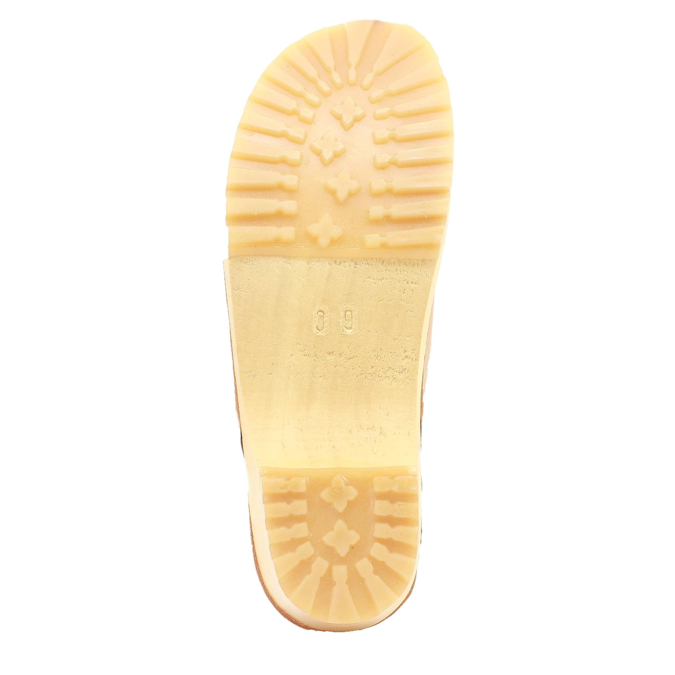 KLÄGN Tuva Wooden Open Back Clogs with Grippy Leather Sole - Comfortable & Stylish for Home, Garden, and Casual Wear