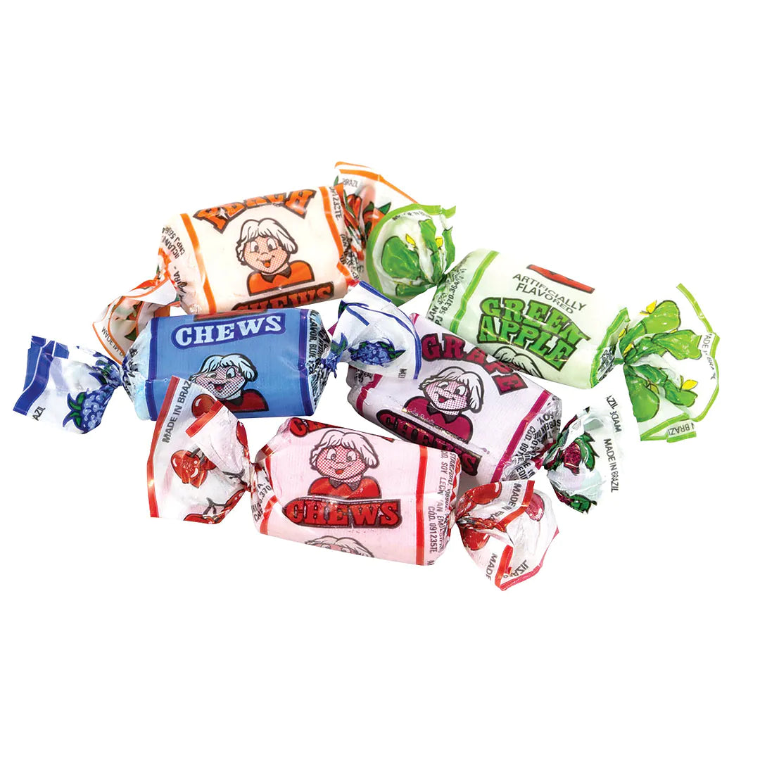 Delicious Assorted Fruit Chews Candy - Sweet & Tangy Soft Chewy Treats - Perfect for Parties, Movie Nights & Lunchbox Snacks