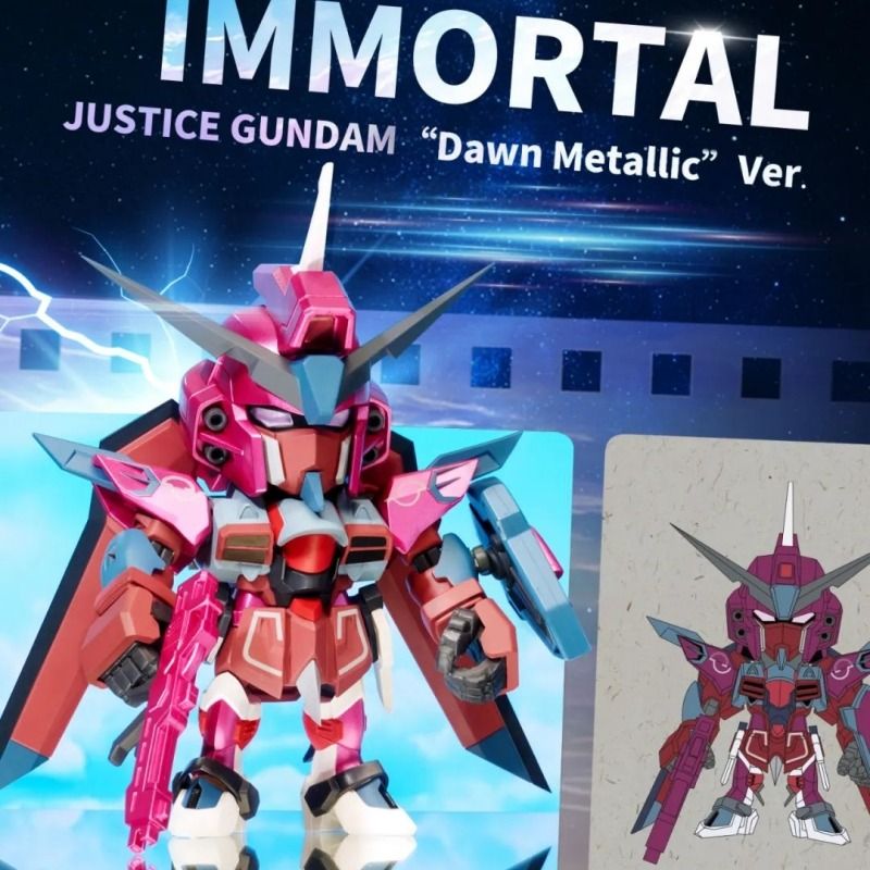 Bandai Gundam Seed Freedom QMSV Mini Rising Freedom & Immortal Justice Gundam Action Figure Set - 8-Piece Collectible Model Kit for Anime Fans | Perfect for Display, Gifts, and Anime Collections