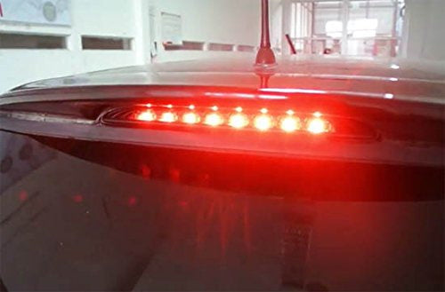 Red 8 LED High Mount Third Brake Light with Clear Lens for 2002-2006 First Generation MINI Cooper - Enhanced Visibility & Safety for Night Driving & Custom Car Modifications