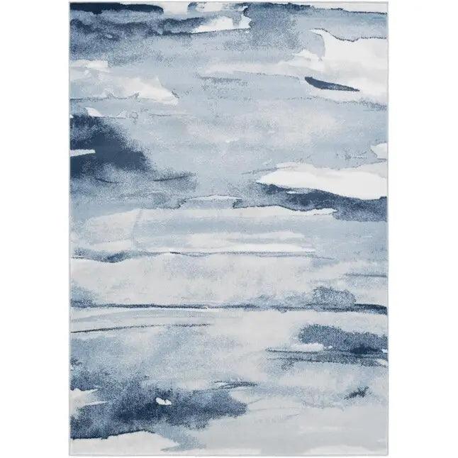 Nirvana Blue 5' X 8' Area Rug NVA3033 5276 - Soft Modern Boho Rug for Living Room, Bedroom & Office Decor