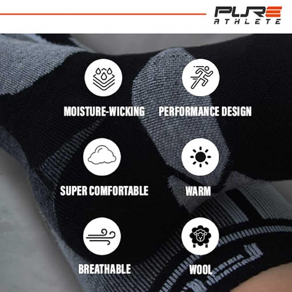 Premium Alpaca Wool Ski Socks for Men & Women - Ultra Warm, Breathable & Lightweight Winter Socks - Made in USA - Perfect for Skiing, Snowboarding & Outdoor Hunting Adventures
