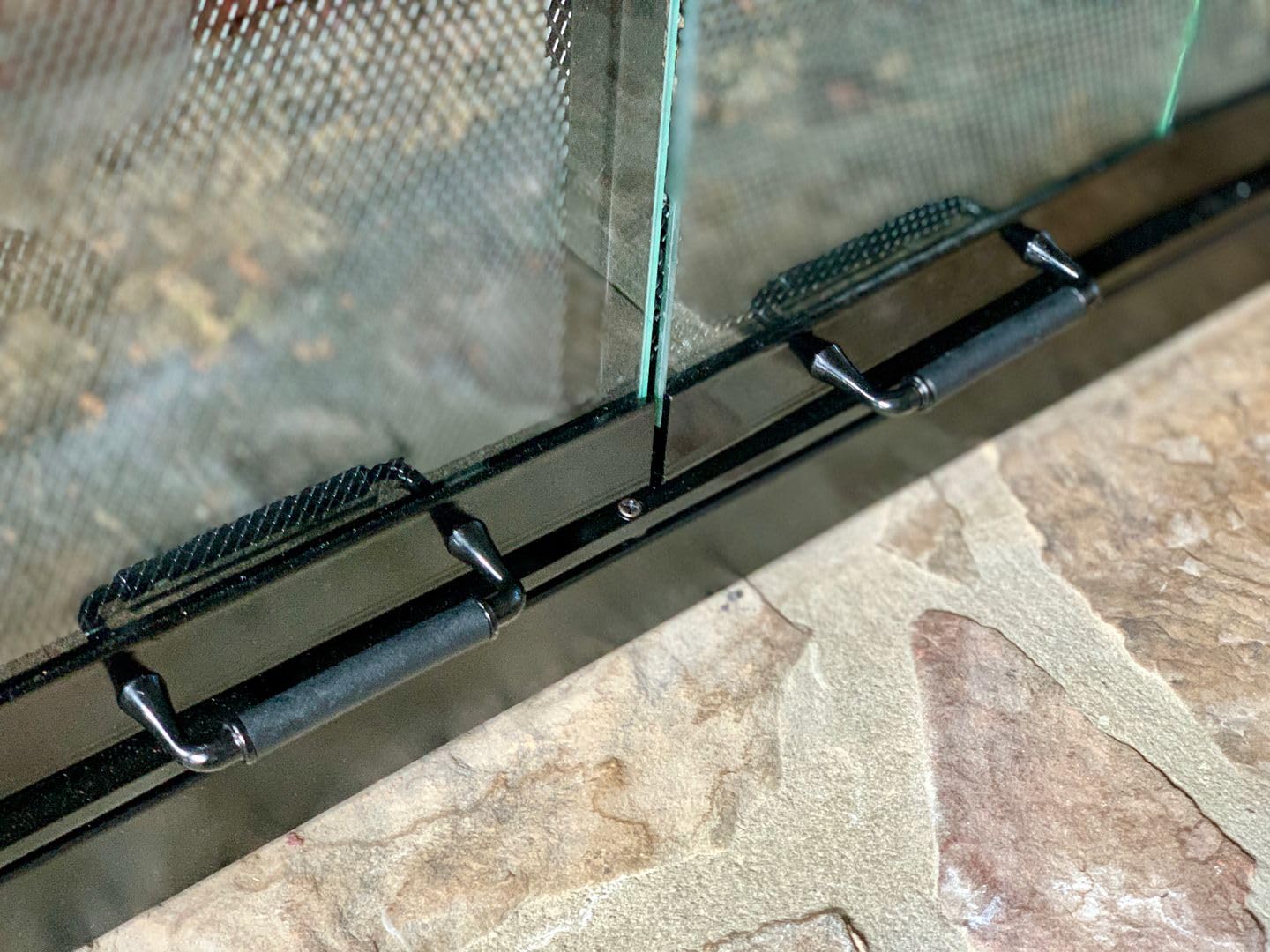 Marco Fireplace Glass Doors - Silver Finish | Heat Resistant & Stylish | Perfect for Living Rooms & Patios