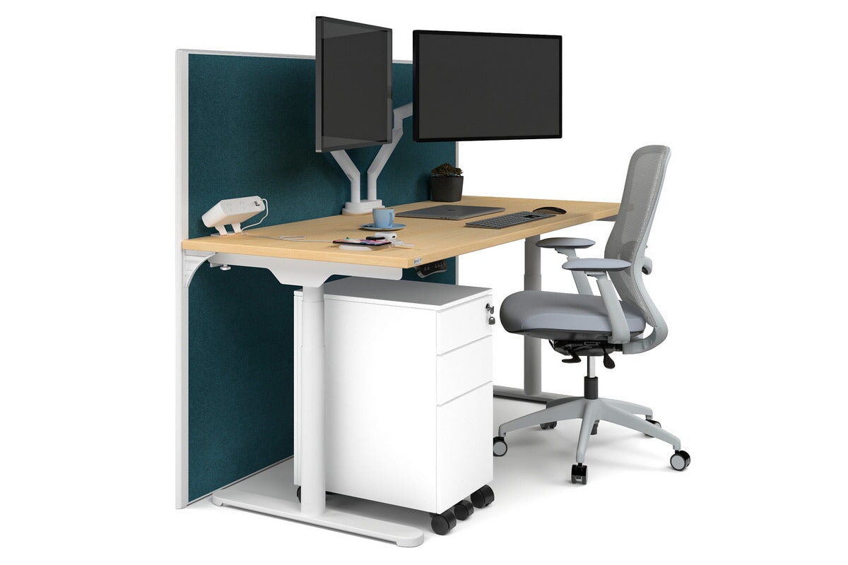 Flexi Premium Height Adjustable Single Workstation [1800L x 700W] - Ergonomic Standing Desk for Home Office, Gaming & Study - Electric Sit Stand Desk with Memory Function