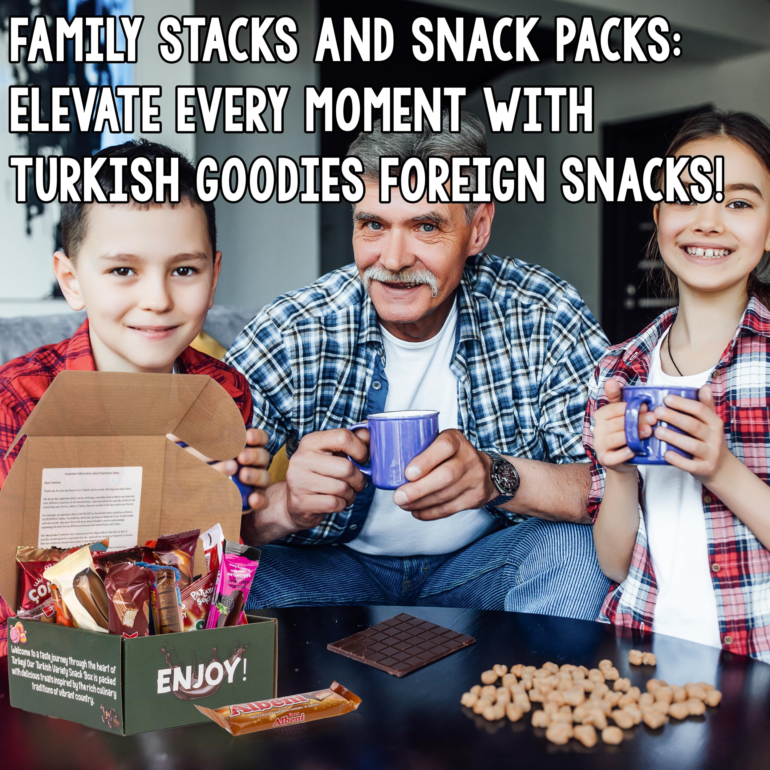Turkish Goodies International Snacks Variety Box - 11ct Bite-Sized Chocolate Bars, Marshmallows & Cookies - Perfect for College, Office & Dorm Snacking - Great for Parties, Study Breaks & Gift Baskets