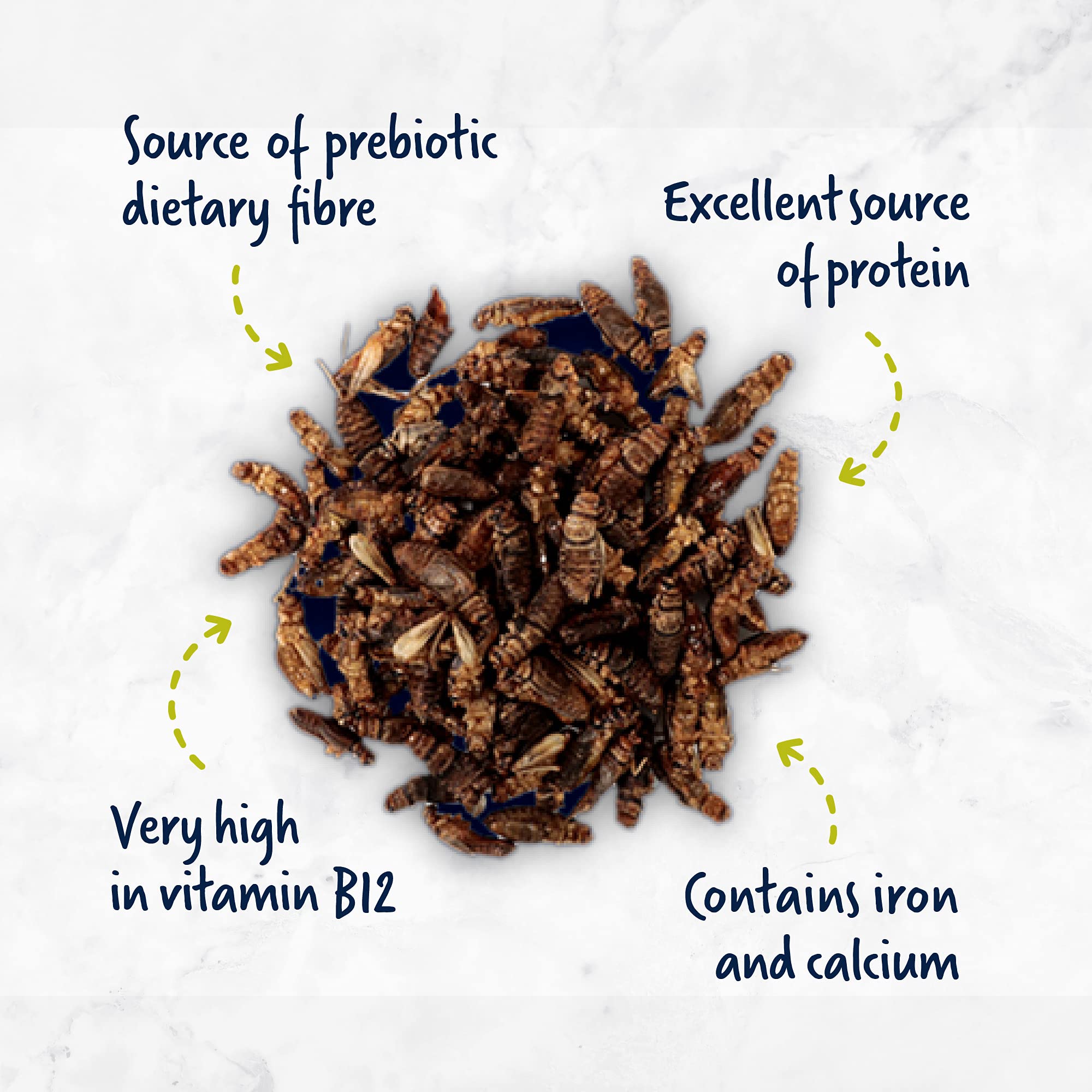 Entomo Farms Whole Crickets 113g Bag - High Protein Canadian Cricket Powder for Paleo, Keto & Gluten-Free Diets | Sustainable Protein Source for Smoothies, Baking & Cooking