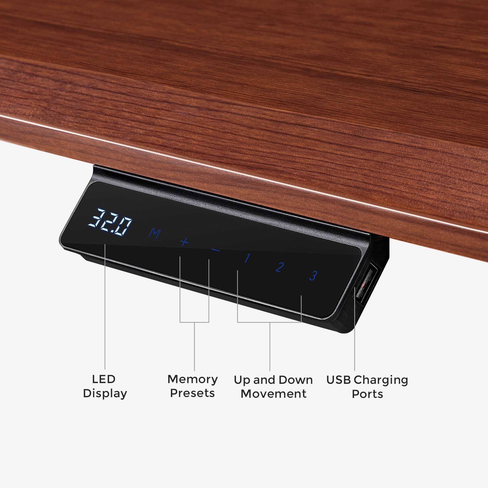 Ark Lite Adjustable Height Standing Desk - Electric Ergonomic Home Office Desk for Work from Home & Gaming - Perfect for Small Spaces & Modern Workspaces