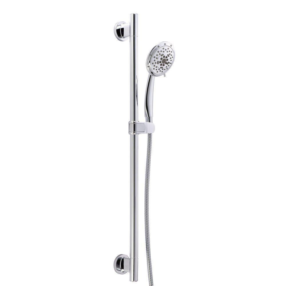 Danze Florin 5-Spray Chrome Handheld Shower with Wall Mount Bar Kit 634447 - Perfect for Bathroom Renovation & Spa-Like Shower Experience