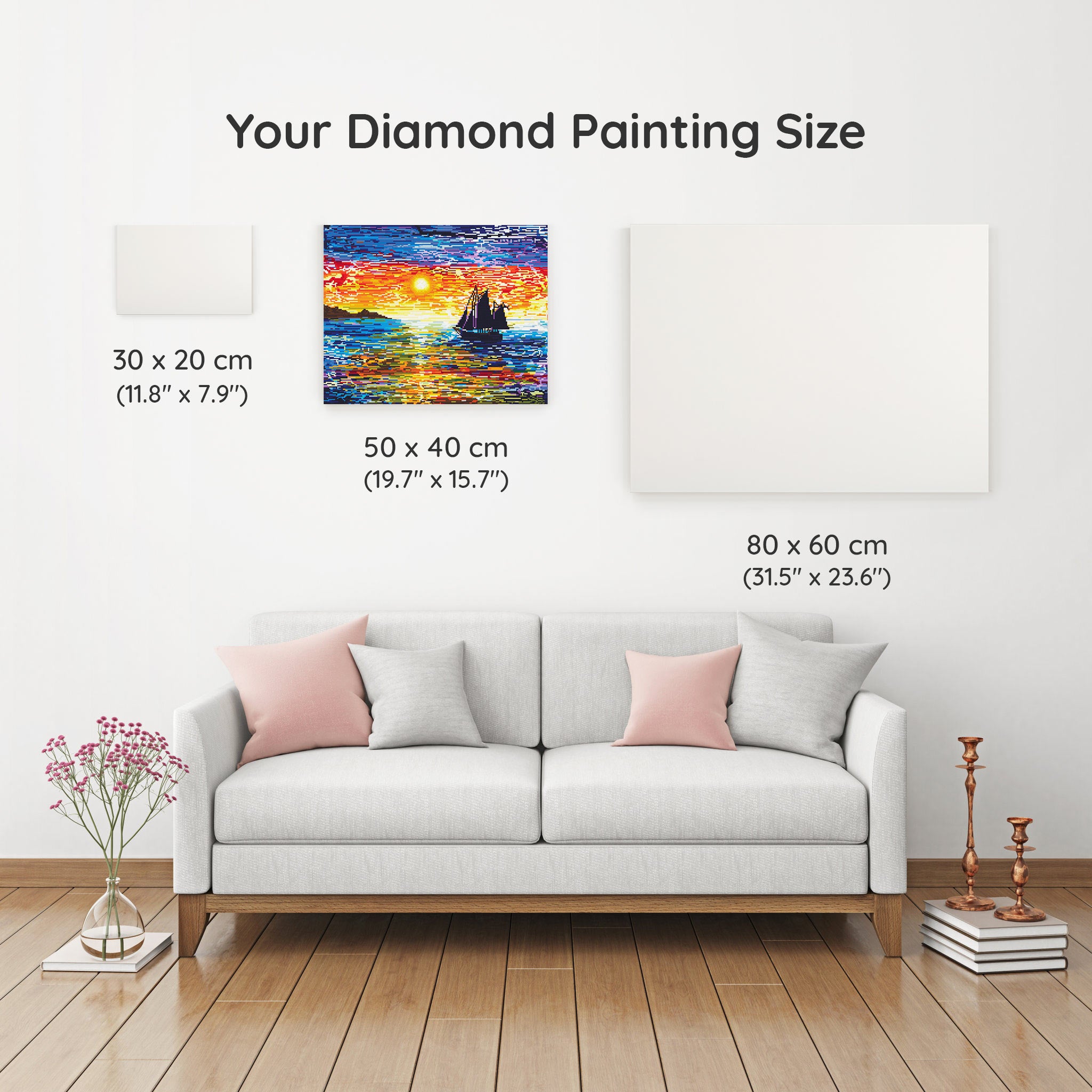 Sunset Sail - Premium Nautical Decor for Coastal & Beach House Themes - Perfect for Living Room, Bedroom, or Office Wall Art