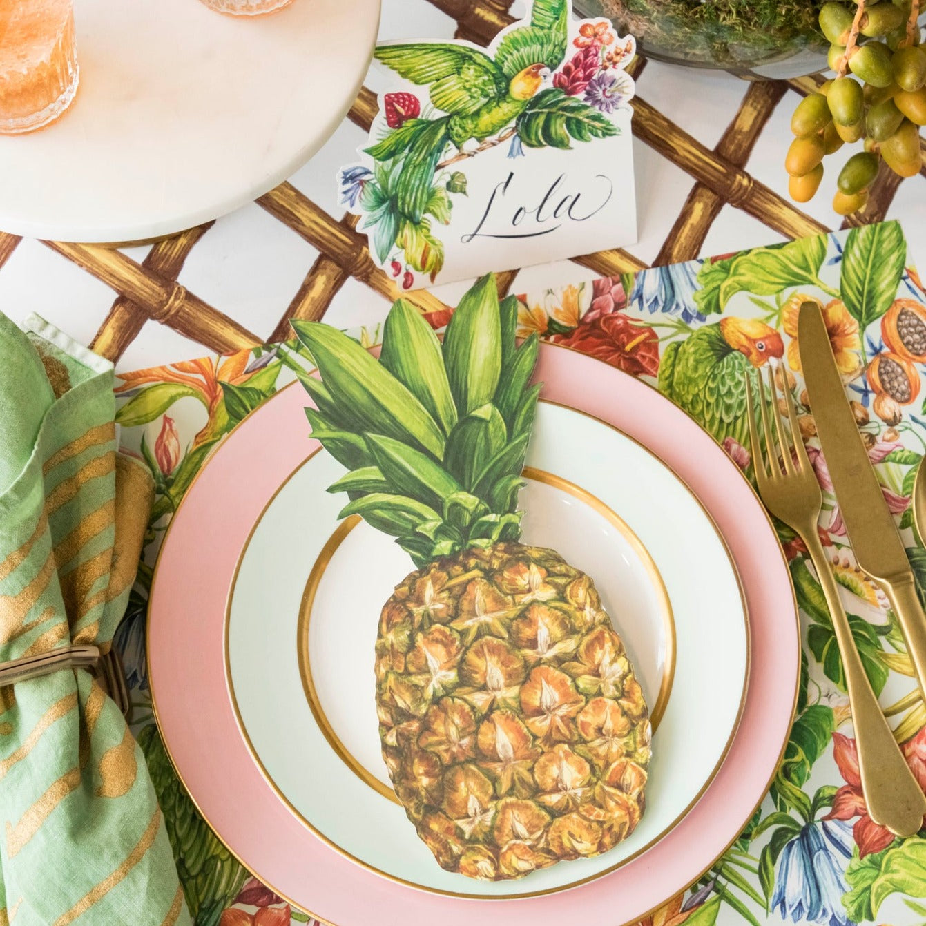 Exotic Birds of Paradise Placemats Set of 4 - Tropical Leaf Design Waterproof Table Mats for Dining, Kitchen, and Outdoor Use - Perfect for Boho, Hawaiian, and Coastal Home Decor