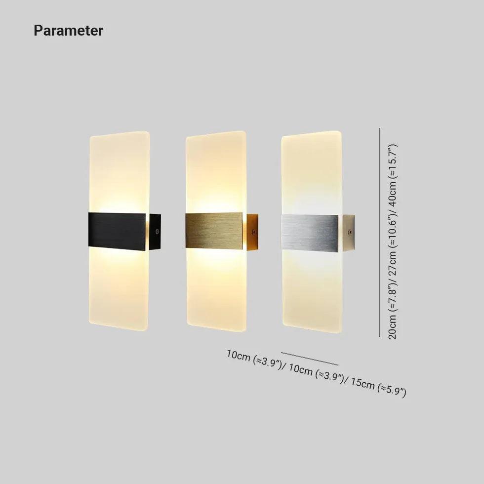 Modern Rectangular LED Bedroom Ceiling Light - Dimmable Up and Down Lighting Fixture for Home Decor | Perfect for Bedroom, Living Room & Hallway Ambience