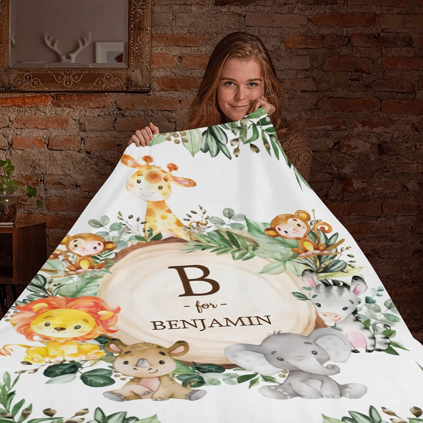 Personalized Baby Name Blanket - Custom Soft Baby Blankets for Boys & Girls - Newborn Gift, Nursery Decor - Perfect for Baby Showers, Christenings & Cozy Naptime