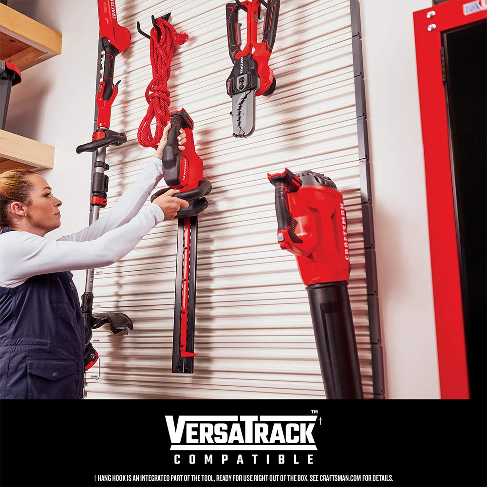 CRAFTSMAN V20 Cordless Hedge Trimmer 22-Inch with POWERSAW Branch Cutter - Includes Battery & Charger (CMCHTS820D1) - Perfect for Landscaping, Yard Maintenance & DIY Garden Projects