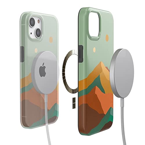 Casely iPhone 13 Case with MagSafe - Endless Peaks Colorblock Mountain Design Protective Phone Cover | Perfect for Outdoor Adventures, Hiking & Daily Use